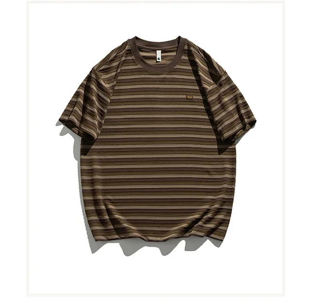 2025 Men's Striped Color - Blocked Tee Detail