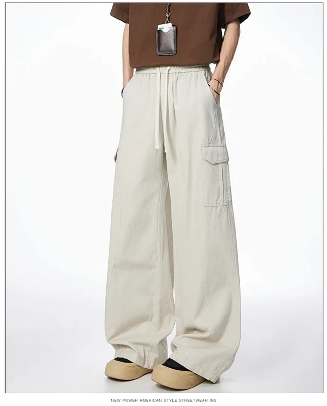 Designer Workwear Unisex New American Sporty Casual Wide-Leg Pants Detail