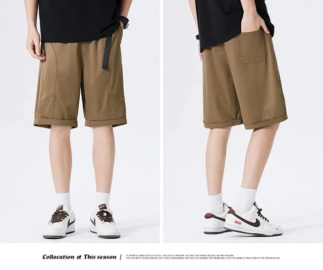 Men's Summer Lightweight Cargo Shorts Detail