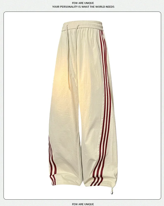 Men's Retro Striped Cargo Pants Detail