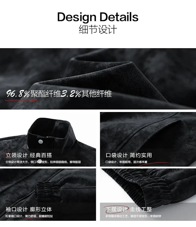 Retro PU Leather Jacket for Couples Detail