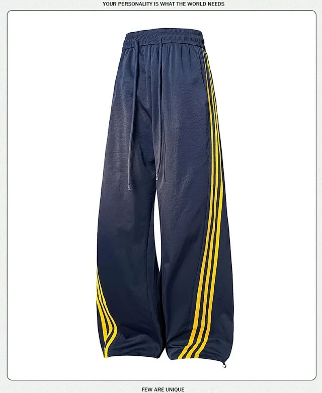 Men's Retro Striped Cargo Pants Detail