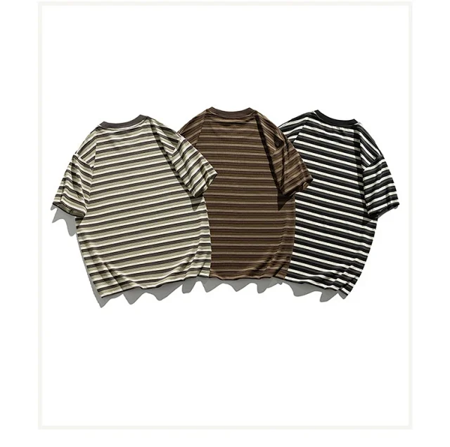 2025 Men's Striped Color - Blocked Tee Detail
