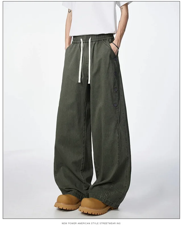 Men's BF Loose Wide-Leg Pants Detail