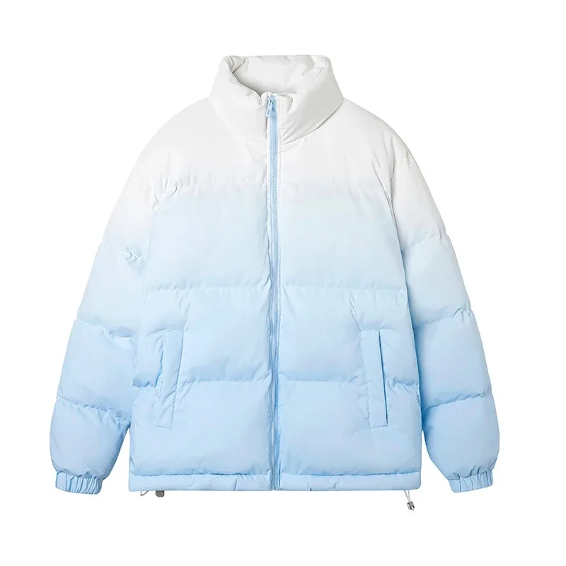 Gradient Stand-collar Men's Cotton Jacket 2025