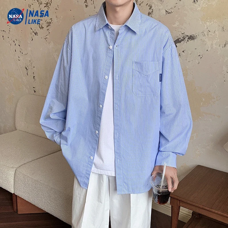 NASA Retro Striped Long-Sleeve Shirt