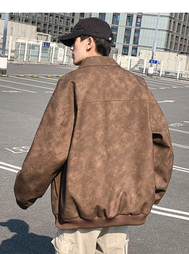 Youth PU Leather Biker Jacket Detail