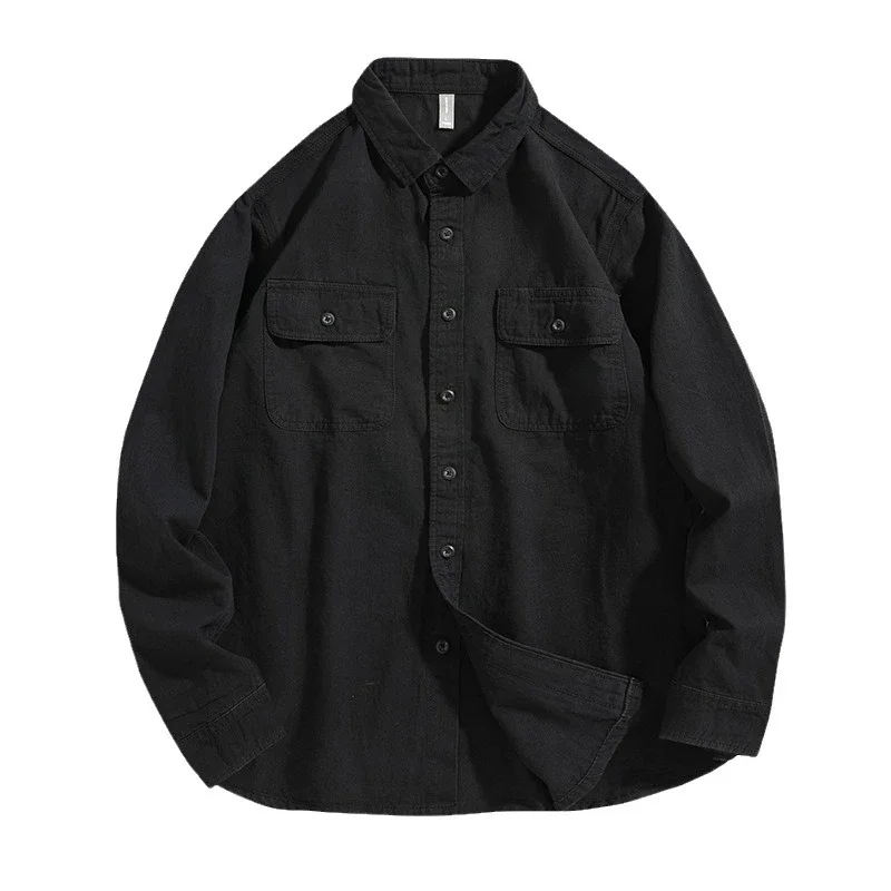 Autumn Retro Multi - Pocket Work Shirt