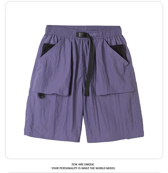 Men's Summer Loose Cargo Shorts Detail