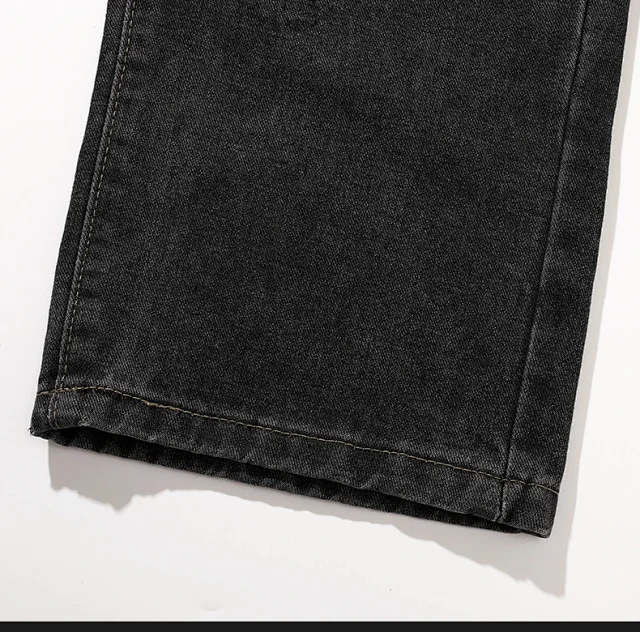 Men's Loose Straight Soft Denim Jeans Detail