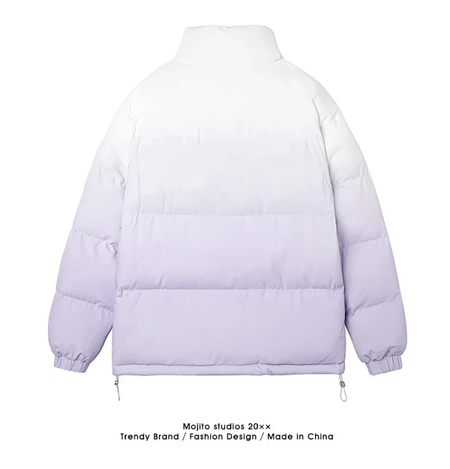 Gradient Stand-collar Men's Cotton Jacket 2025 Detail