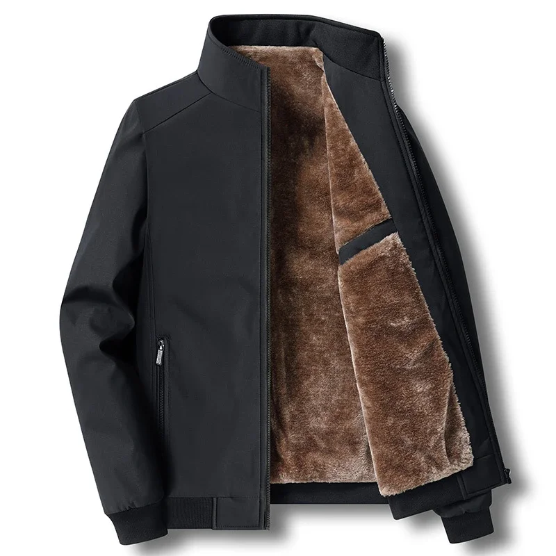 2025 Men's Fleece-lined Collar Jacket
