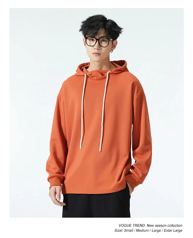 Men's Autumn/Winter Solid Hoodie Detail