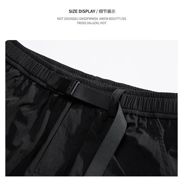 Autumn Men's Parachute Cargo Pants Detail