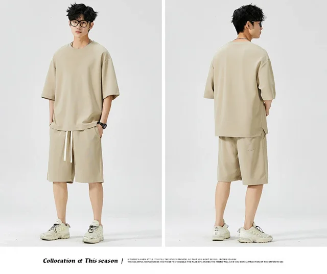 Summer Men's New Short-sleeve T-shirt Set Detail