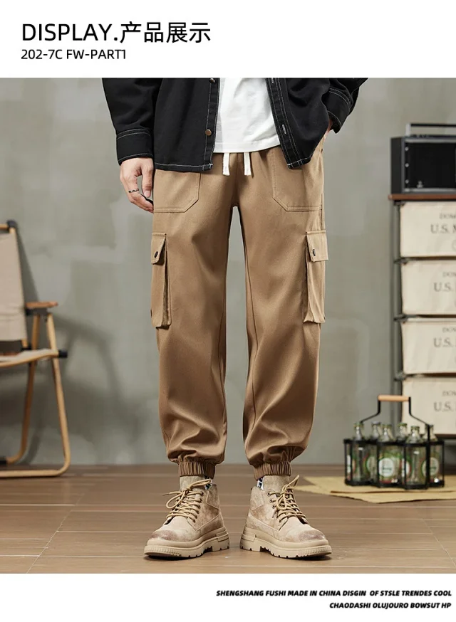 Men's Retro Cargo Joggers Detail