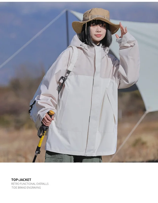 Outdoor Waterproof Hooded Jackets Detail