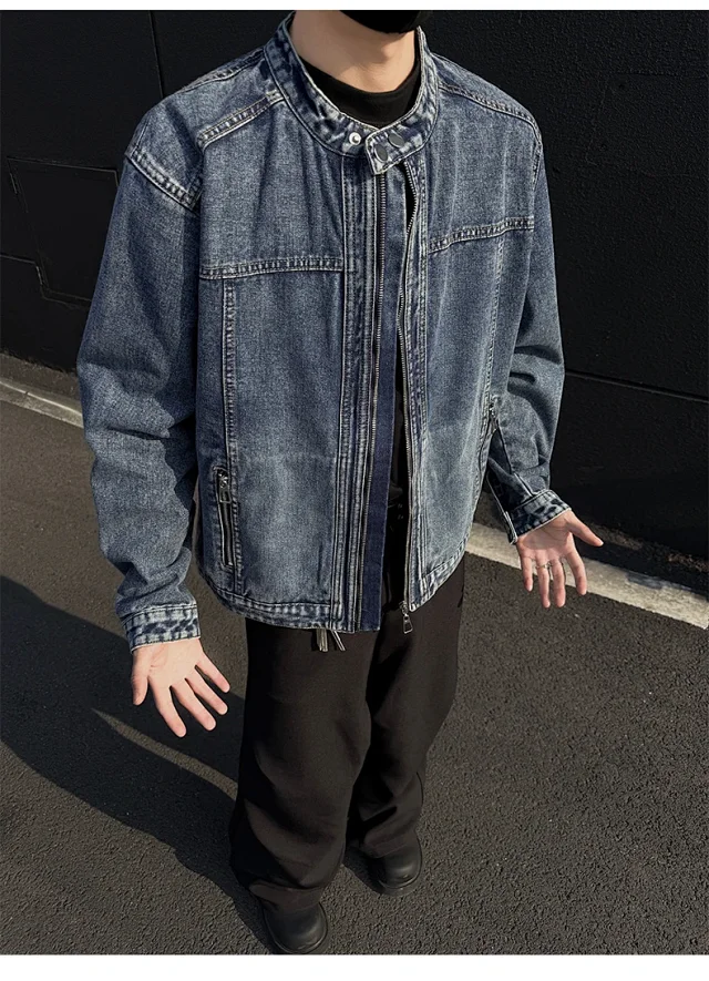 Men's Vintage Denim Jacket Detail