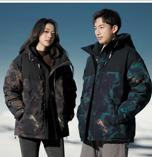 2025 Men's Short Camo Puffer Jacket Detail