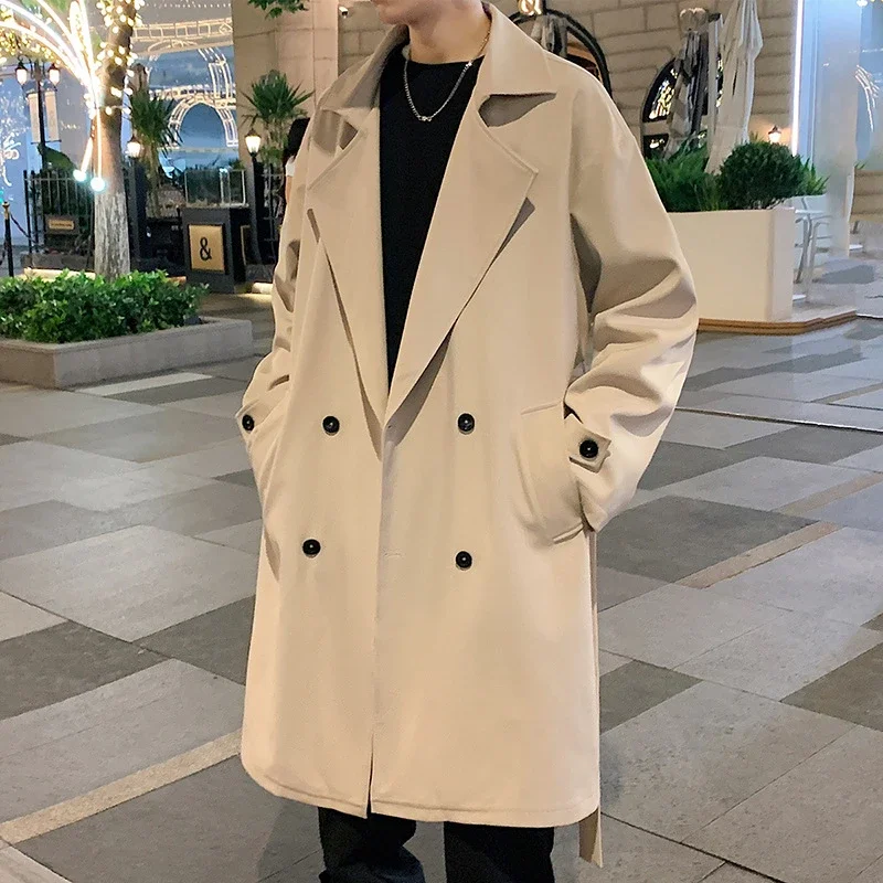 Men's Trench Coat - Long, Korean Style