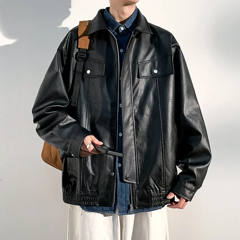 2025 Fall PU Leather Jacket for Men