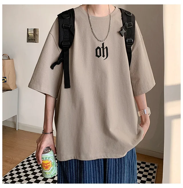 Hong Kong Style Ins  Loose Short Sleeve T-shirt Detail