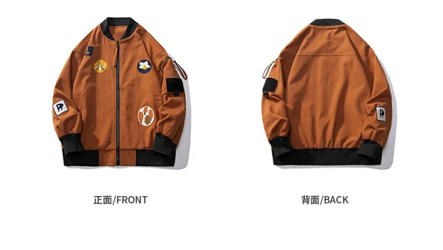 2025 Men's Autumn Stand-collar Flight Jacket Detail