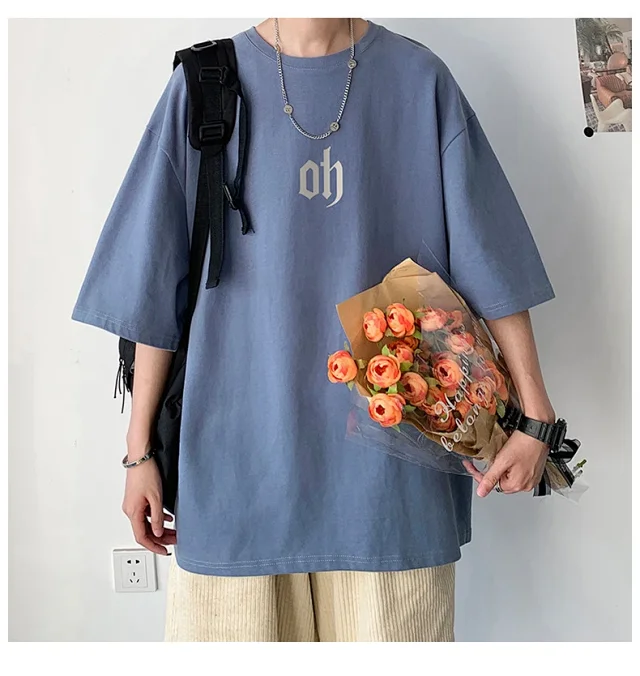 Hong Kong Style Ins  Loose Short Sleeve T-shirt Detail