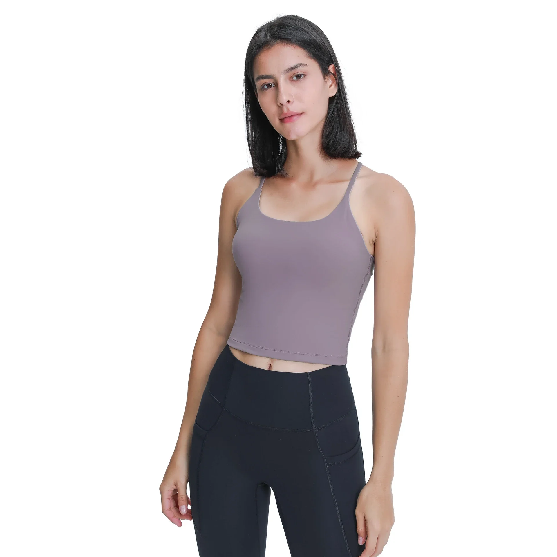 Padded Backless Yoga Tank Top