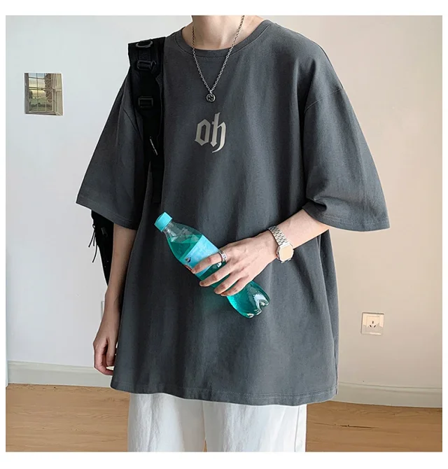 Hong Kong Style Ins  Loose Short Sleeve T-shirt Detail
