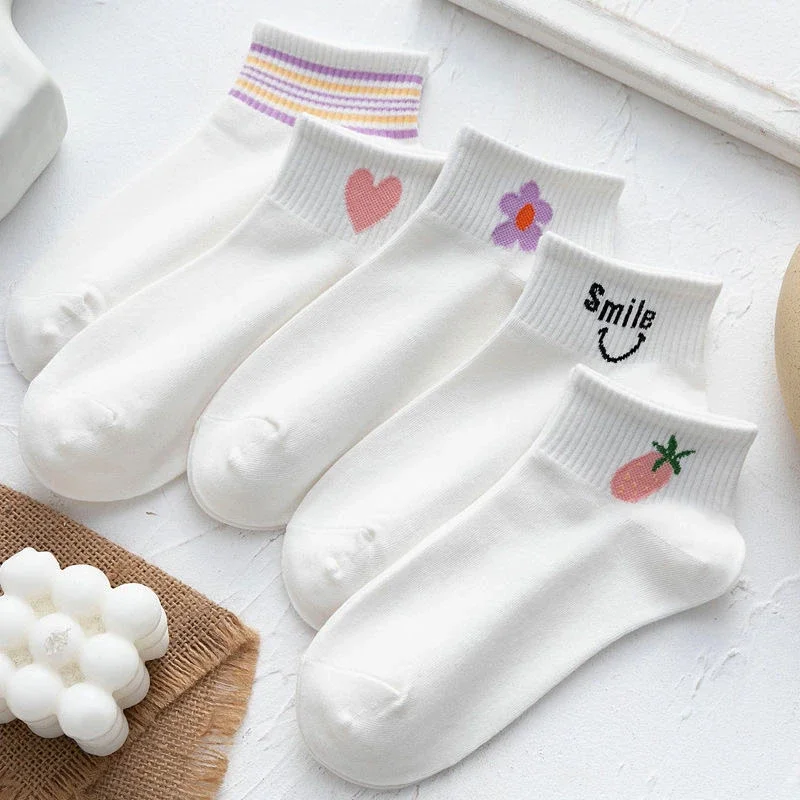 White Low-Cut Cotton Socks（10 pairs）