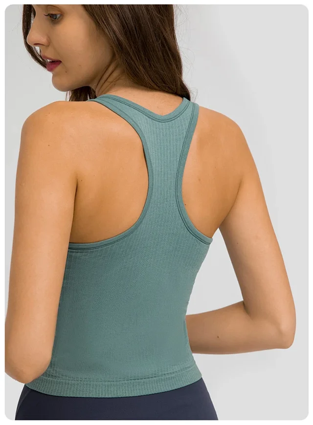 Seamless Bare-Fit Yoga Tank Top Detail