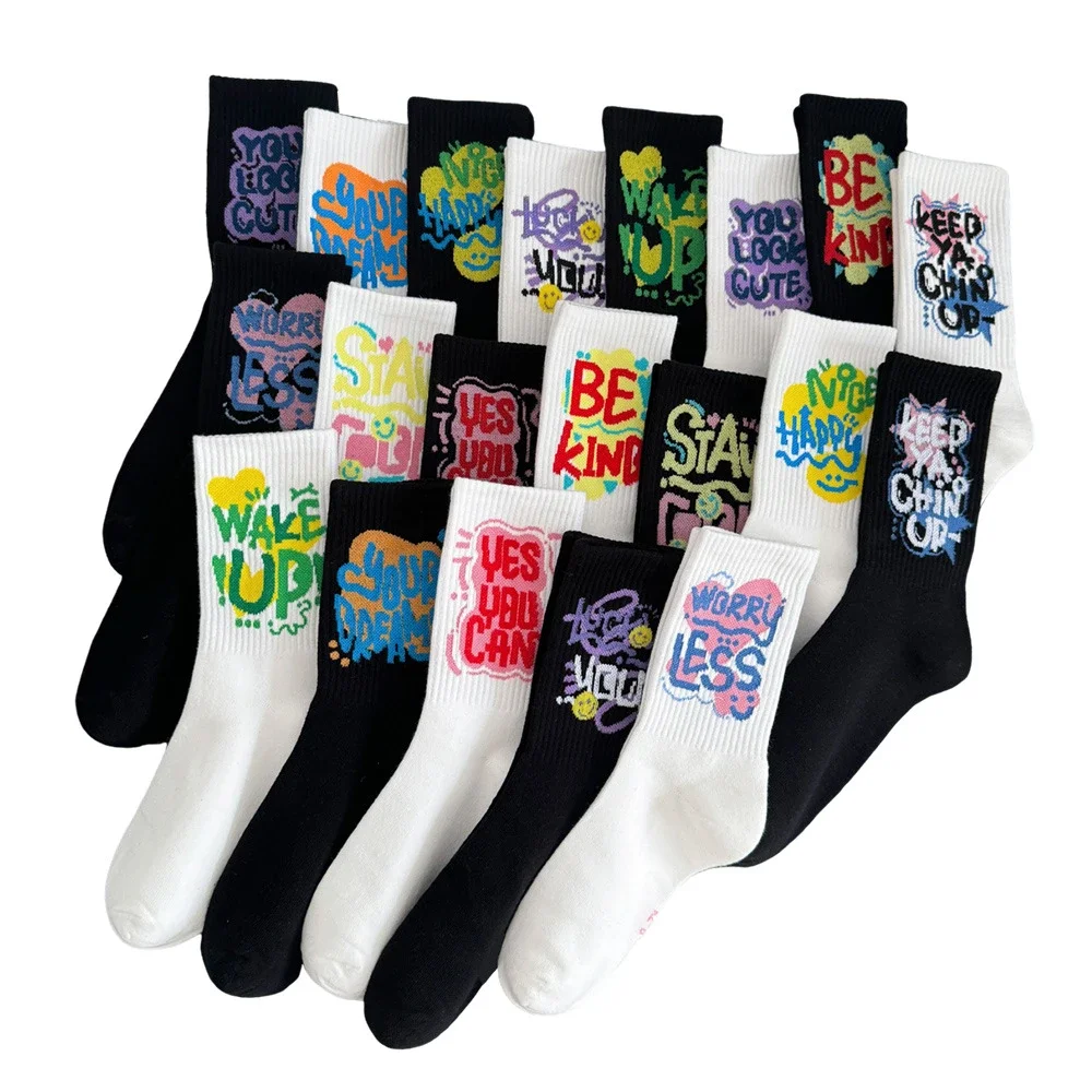 Women's Plus-Size White Mid-Calf Sports Socks（20 pairs）