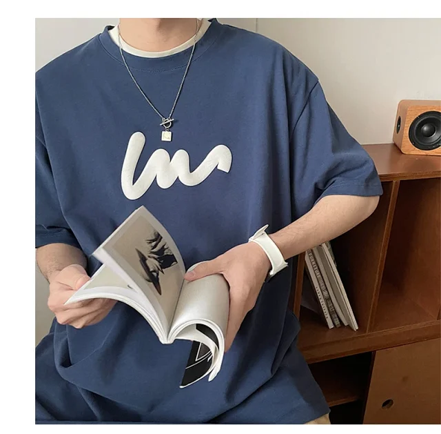 Summer Men's Trendy Short Sleeve T-shirt Detail