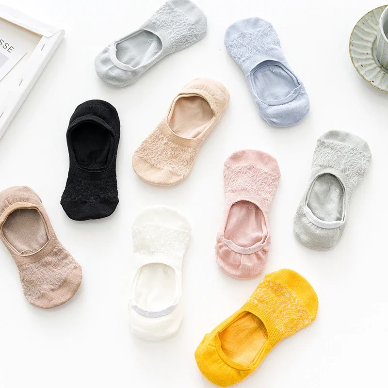 Lace Trim Invisible Summer Socks（10 pairs）