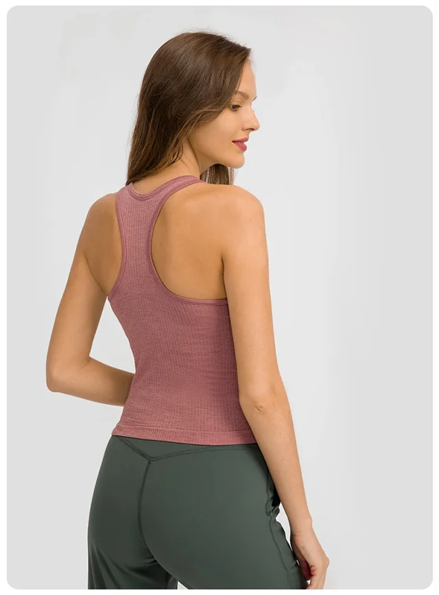 Seamless Bare-Fit Yoga Tank Top Detail
