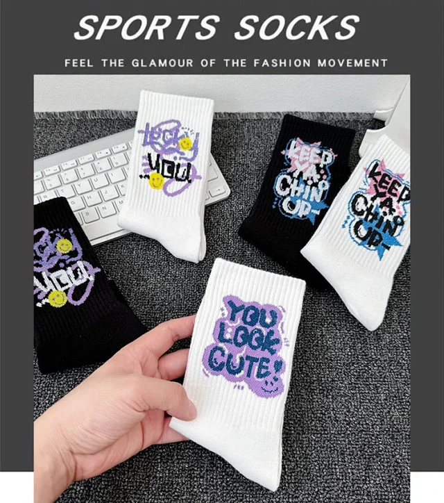 Women's Plus-Size White Mid-Calf Sports Socks（20 pairs） Detail