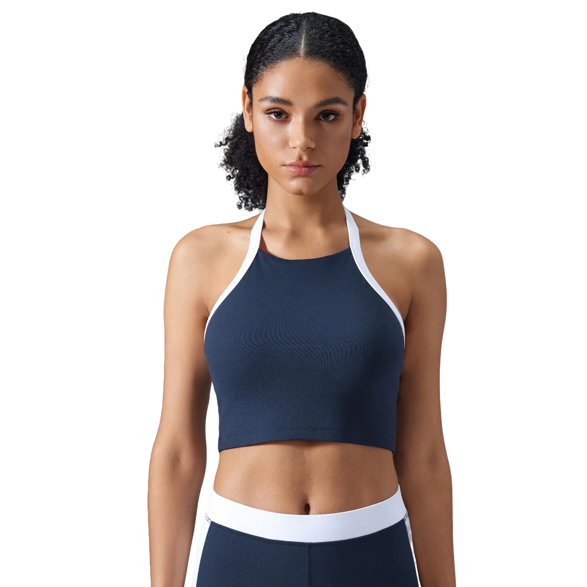 Color-Block Sexy Backless Yoga Bra