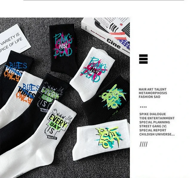 Graffiti Men's Ankle Sports Socks（20 pairs） Detail