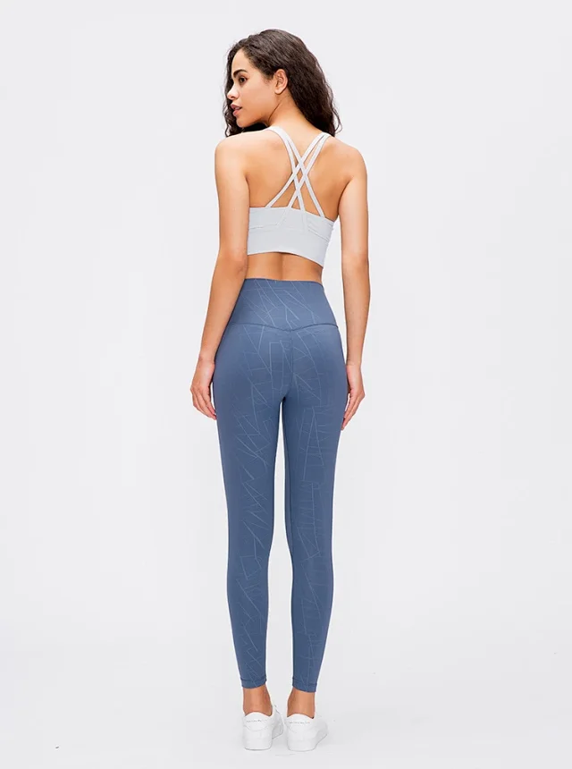 Bare-Feel Double-Strap Yoga Sports Bra Detail