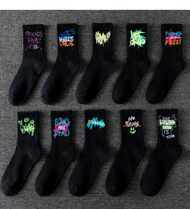 Graffiti Men's Ankle Sports Socks（20 pairs） Detail