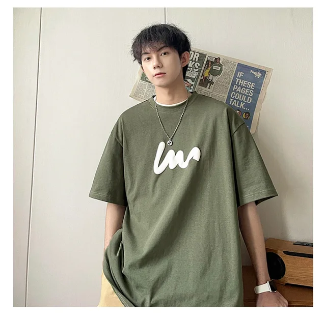 Summer Men's Trendy Short Sleeve T-shirt Detail