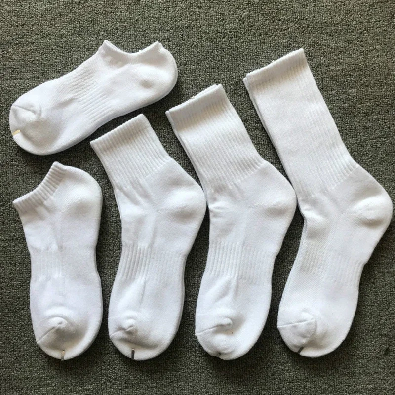 Cotton Couple Socks Unisex Solid Color（5 pairs）