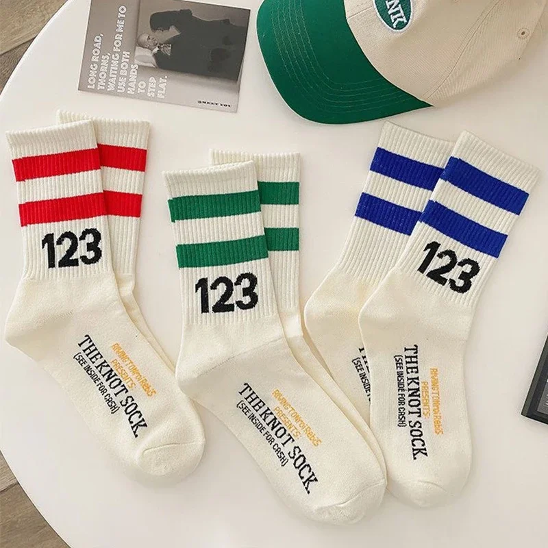 White Mid-Calf Cotton Socks（10 pairs）