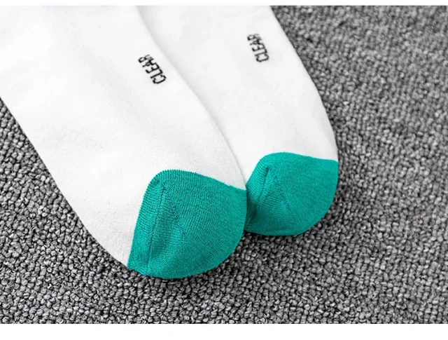 White Cotton Couple's Mid-Calf Socks（10 pairs） Detail