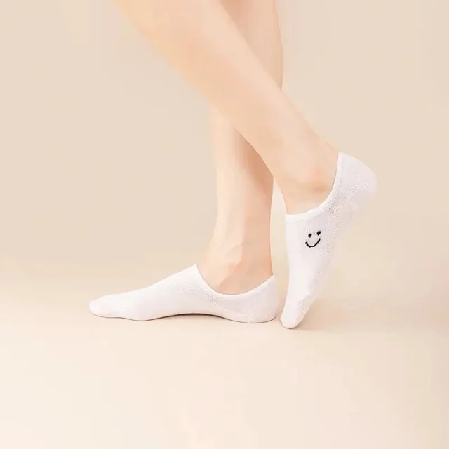 Breathable Oversized Smiley Ankle Socks（20 pairs） Detail