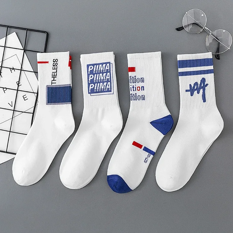College Letter Cotton Socks(14 pairs)