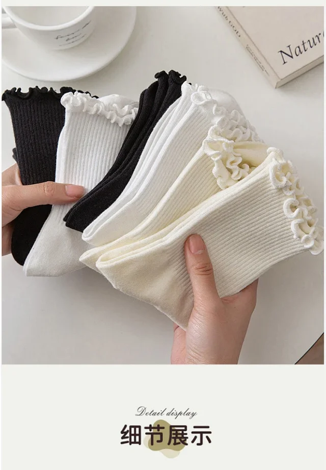 Ruffled Japanese Cotton Socks（6 pairs） Detail