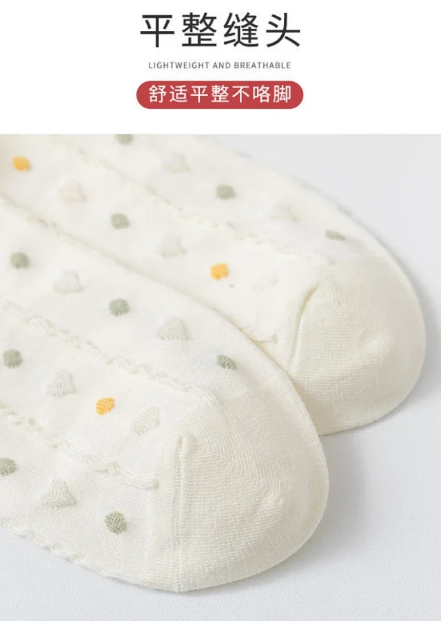 Sweet Floral Breathable Cotton Ankle Socks（10 pairs） Detail