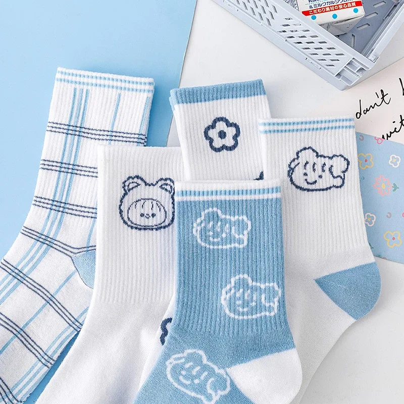 Trendy Japanese-Style Women's Cotton Socks（10 pairs）